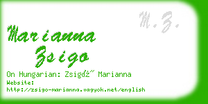 marianna zsigo business card