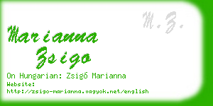 marianna zsigo business card